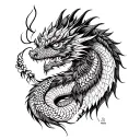 Indian and Dragon tattoo design idea