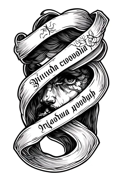 the sentence Бригада Свободы in slavic style tattoo tattoo design idea