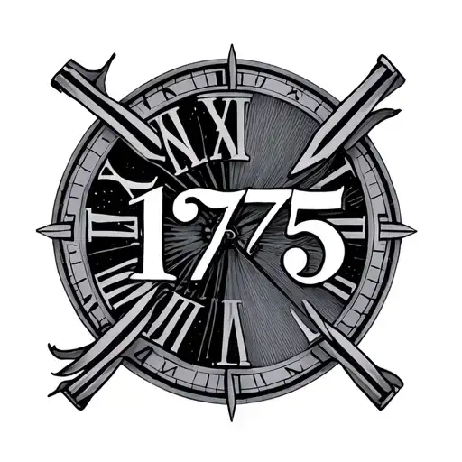1975 Roman Numerals tattoo design idea