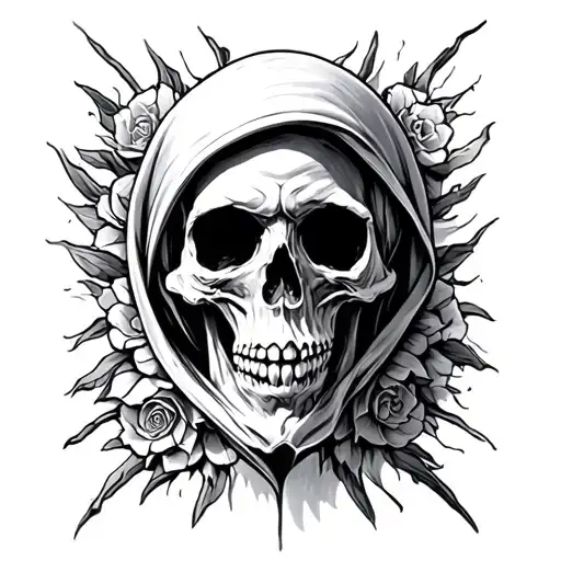 Holy death tattoo design idea