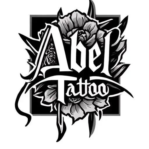the name Abel style tattoo tattoo design idea