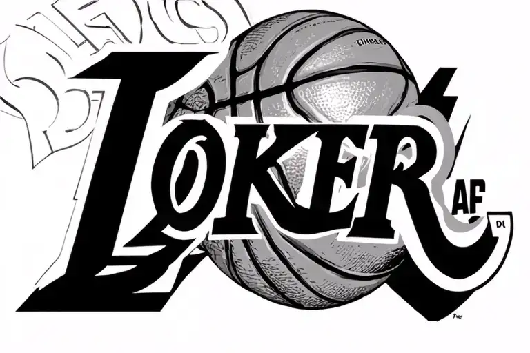 DeLuca a basketball and kobe logo incorporated tattoo design idea