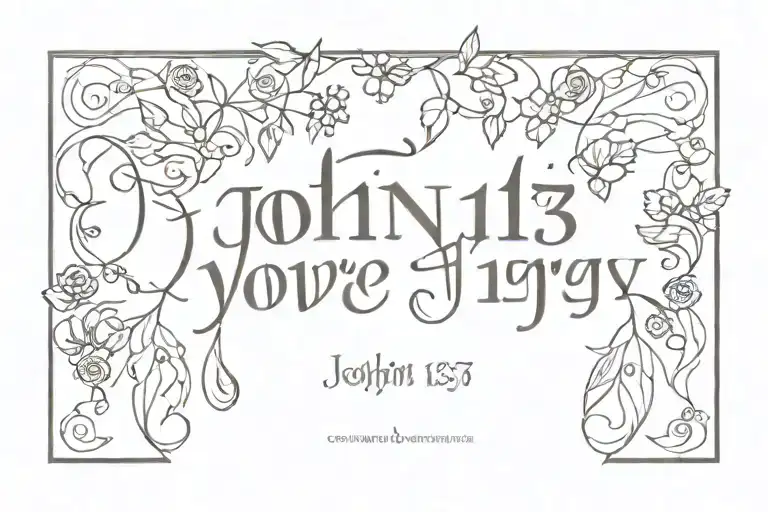 bible verse john 13:7 tattoo design idea