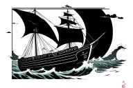 Marciano in a ship tattoo design idea