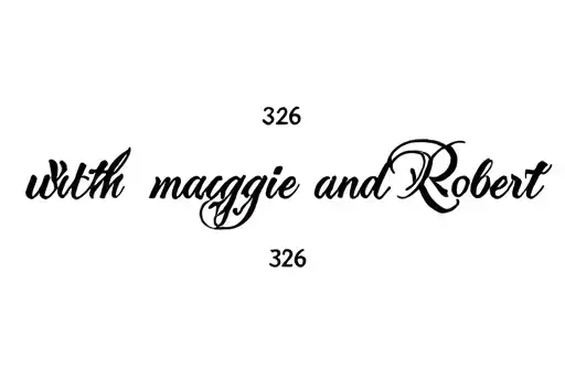 " 326 with maggie and Robert " tattoo design idea