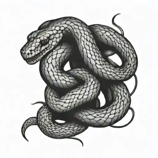 snake Gemini tattoo design idea