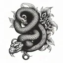 snake Gemini tattoo design idea