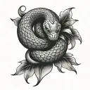 snake Gemini tattoo design idea