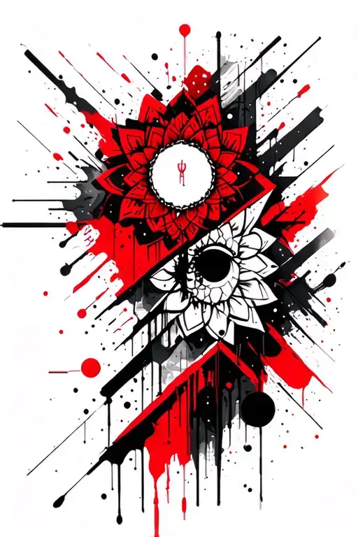 mandala geometric sleeve tattoo design idea