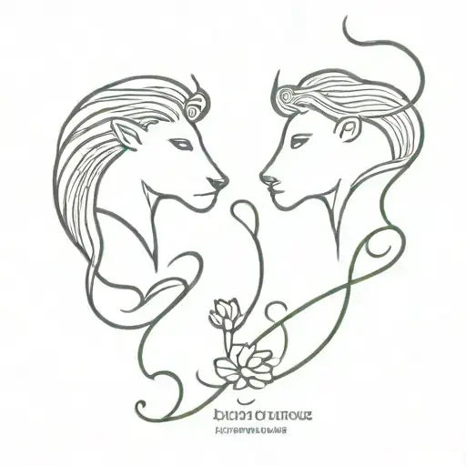 Leo zodiac sisters forever & always tattoo design idea