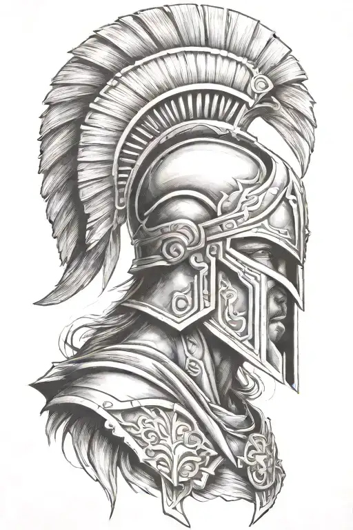 spartan tattoo design idea