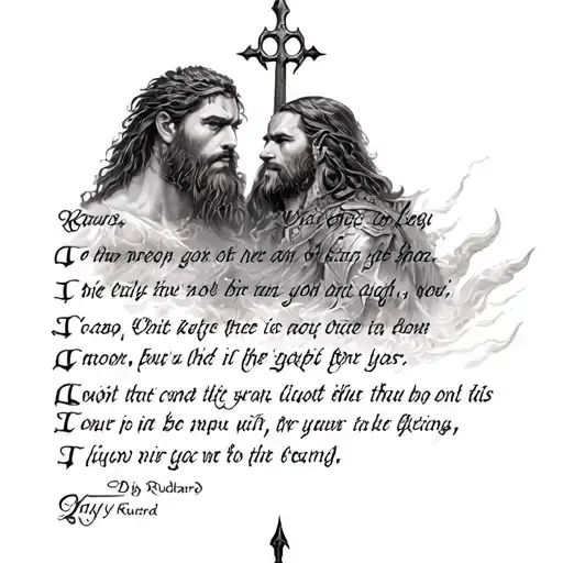 viking love poem If by Rudyard tattoo design idea