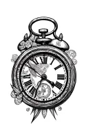 time is money tattoo design idea