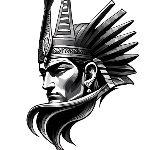 Osiris God tattoo design idea