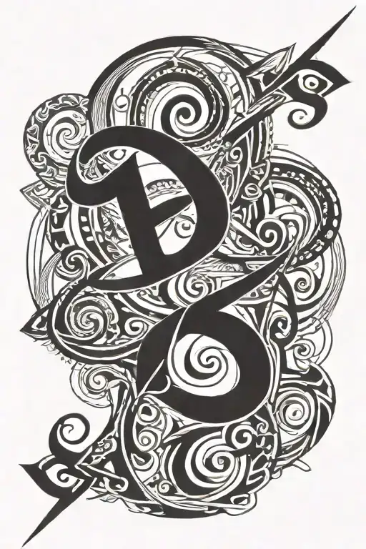 Infinite Symbol with A and S incorporated somehow tattoo design idea