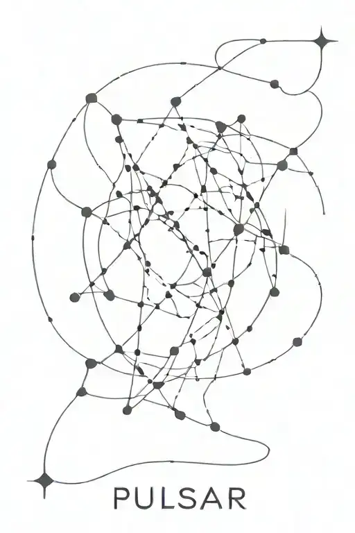 pulsar map tattoo design idea