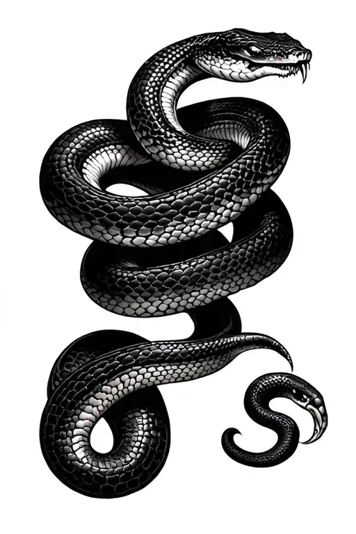 Snake wrapped around arm sleeve tattoo design idea