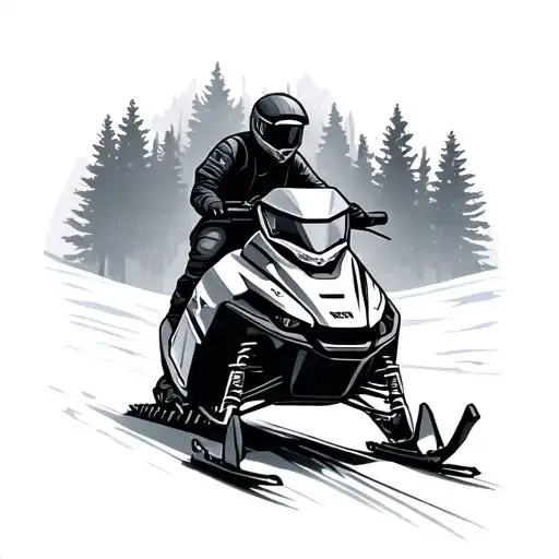 Snowmobile tattoo design idea