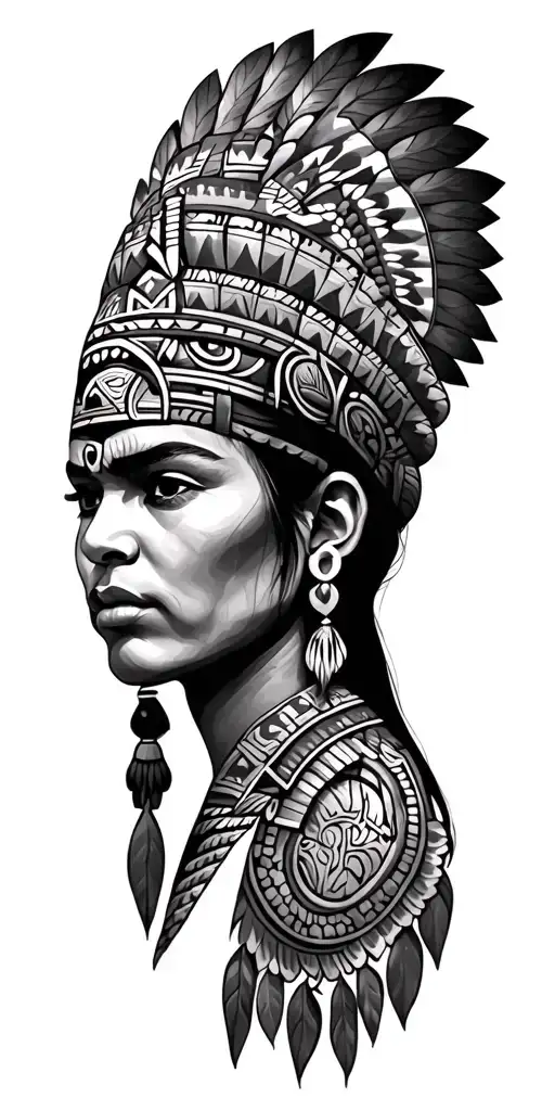 aztec heritage tattoo design idea