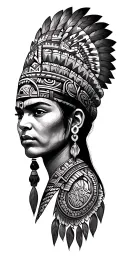 aztec heritage tattoo design idea