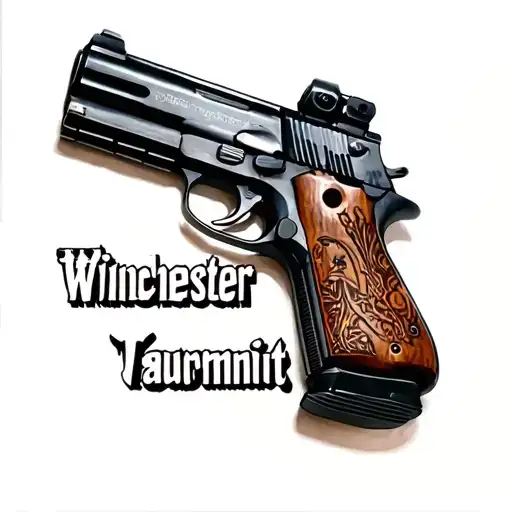 Pistol Glock 17, Revolver Taurus, Winchester Defender1300, Howa M1500 Varmint Heavy Barel with compensator, rifle K98, tattoo design idea