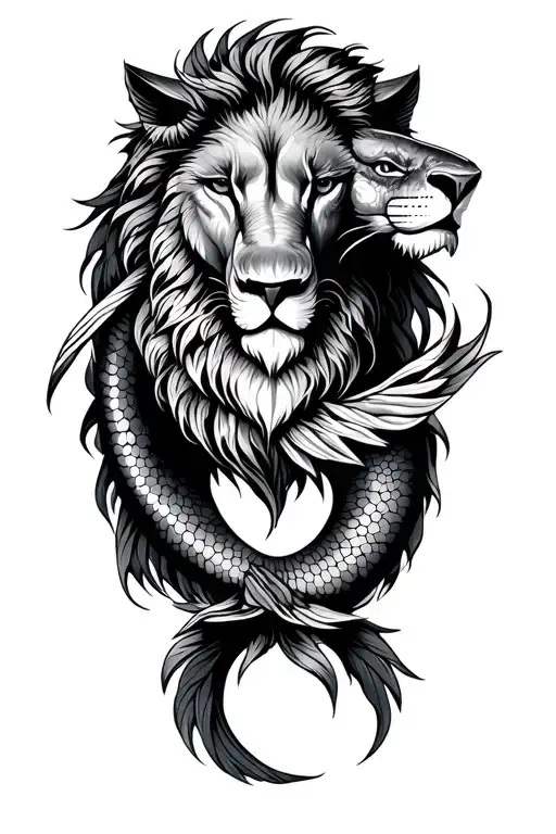 pisces, cancer, virgo and leo zodiac sign incorporated tattoo design idea
