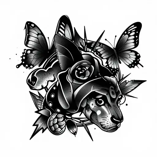 3 Inch Black Grey Tattoo - BlackInk AI