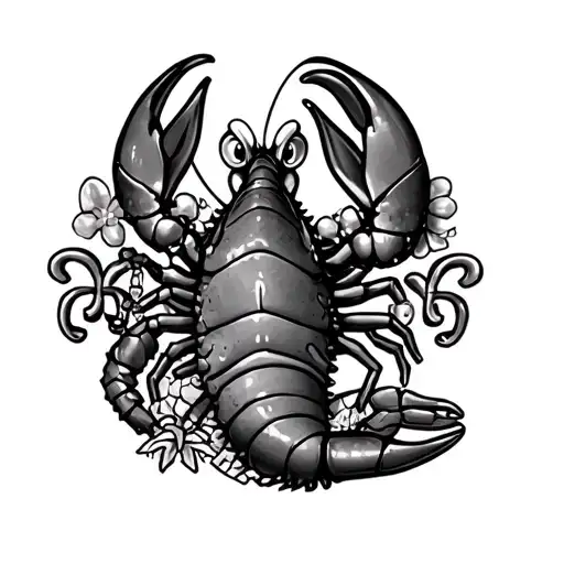Cajun theme featuring crawfish, gator, beads, fleur de lis, Mardi Gras  tattoo design idea