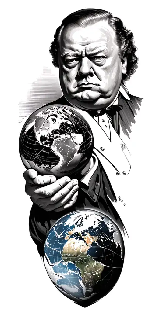 Winston churchill, atlas holding the world, Baldwin iv  tattoo design idea