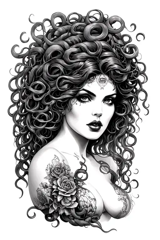 Betty page Medusa tattoo design idea