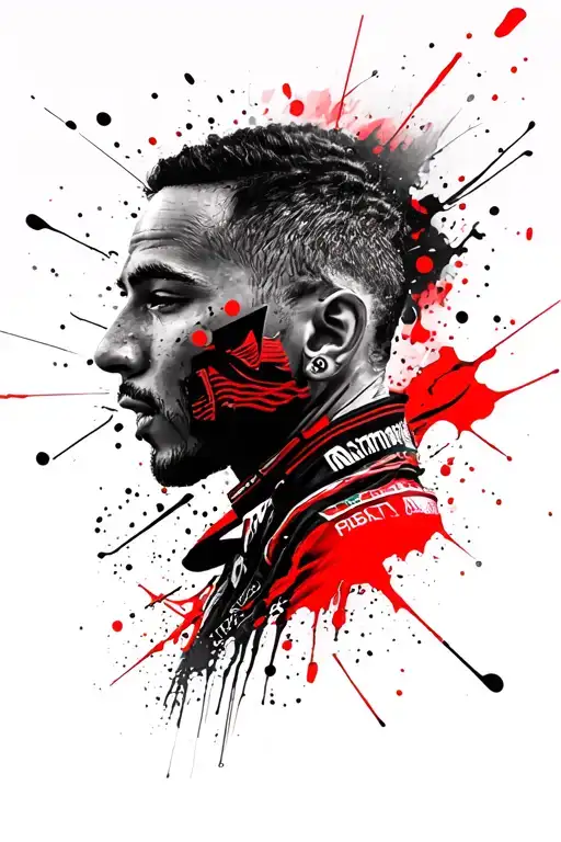 Formula 1 max verstappen and lewis hamilton tattoo design idea