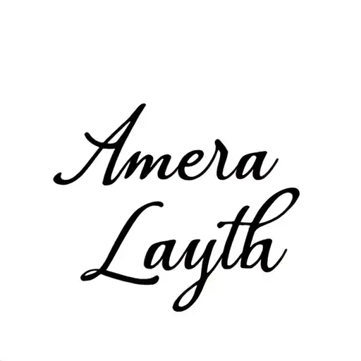 "Ameera Laith Layla" kids names tattoo design idea