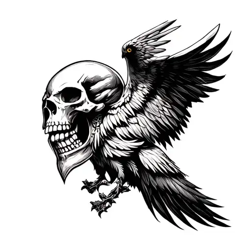 Aguia, Skulls and Medium Knights tattoo design idea
