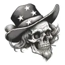 uncle sam skeleton tattoo design idea