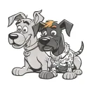 Shaggy and Scooby doo traditional style black and grey tattoo design idea