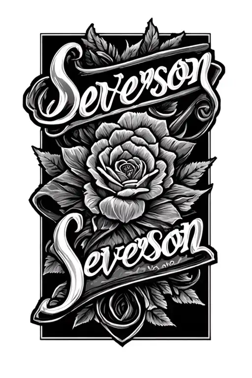 "Severson" "Severson" last name tattoo tattoo design idea