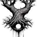 Upside Down Tree tattoo design idea