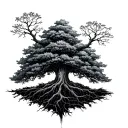 Upside Down Tree tattoo design idea