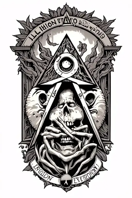 illuminati hidden within tattoo design idea