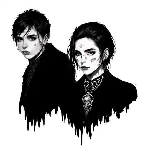 3 Person tattoo design idea