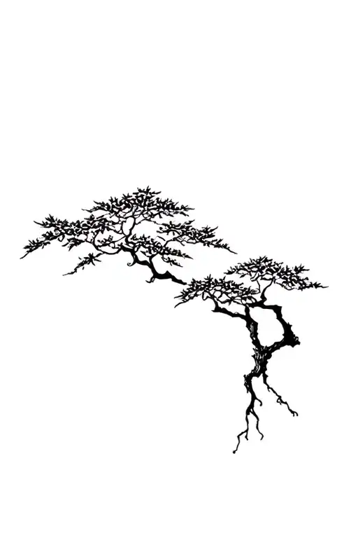 Japanese maple tree tattoo design idea
