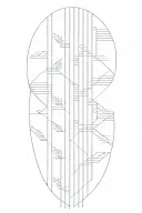 vertical lines going vertical down upper arm tattoo design idea