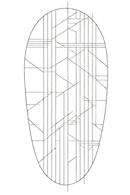 vertical lines going vertical down upper arm tattoo design idea