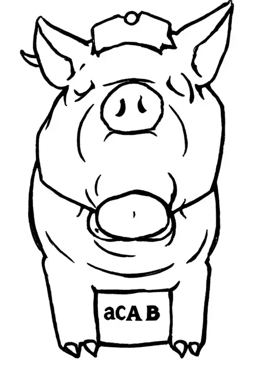 "acab" Pig Cop tattoo design idea