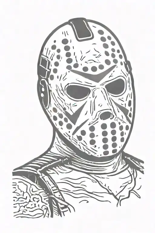 jason voorhees mask tattoo design idea