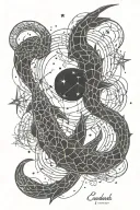 Constellation Scorpio and Gemini tattoo design idea