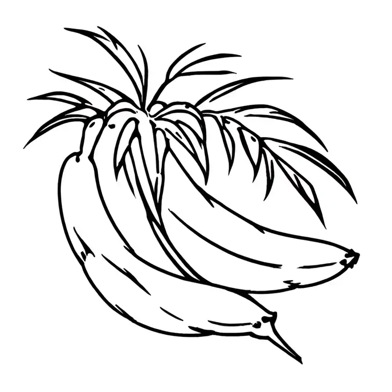 a banana tree tattoo design idea