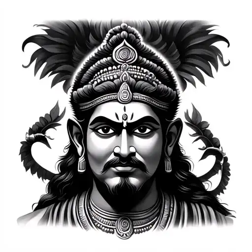 Hanuman Gada tattoo design idea