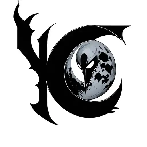 Iron fist n moon Knight symbol intertwined tattoo design idea