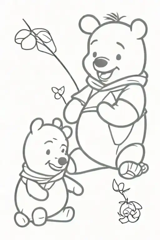 winnie the pooh tattoo design idea
